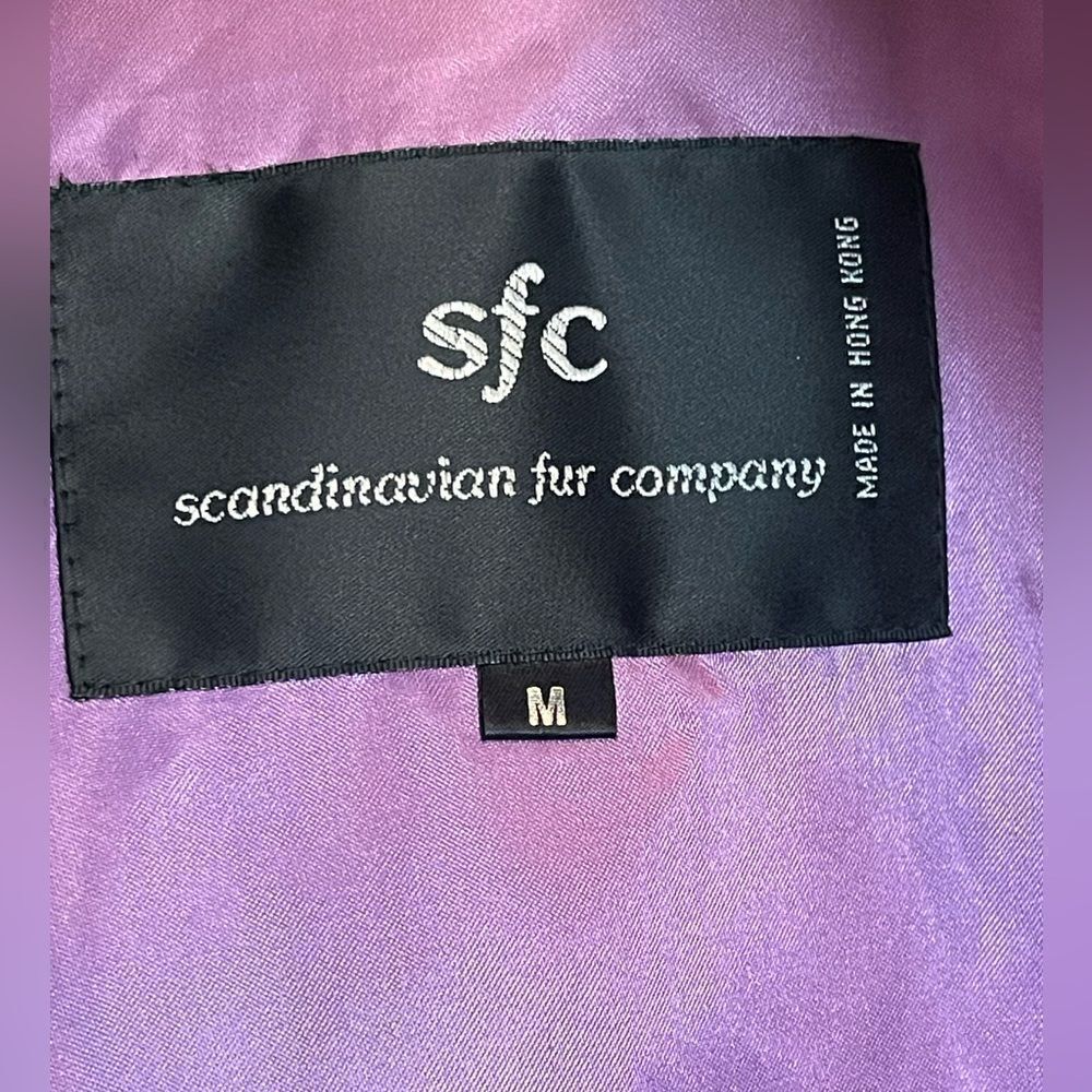 Scandinavian Fur Company black fur coat real Rabbit fur coat. Medium - Picture 4 of 14
